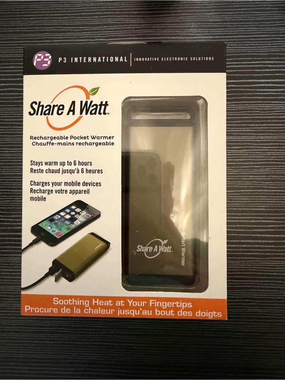 Rechargeable Pocket Warmer and phone power bank- Olive Green